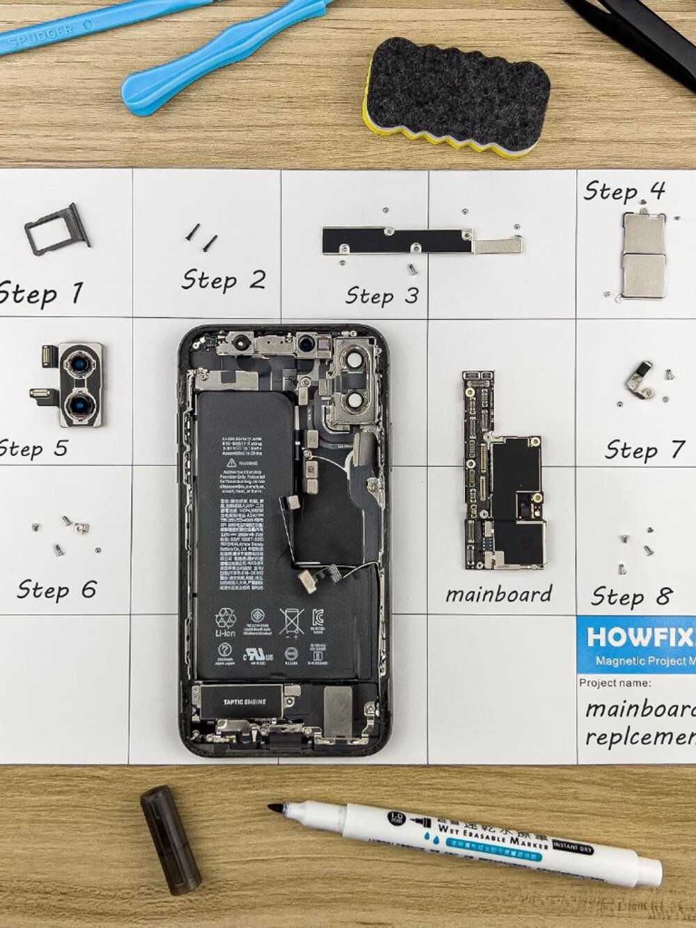 Magnetic Project Mat and Screw Organizer Pad for Electronics Repair, Small Parts - Picture 7 of 7